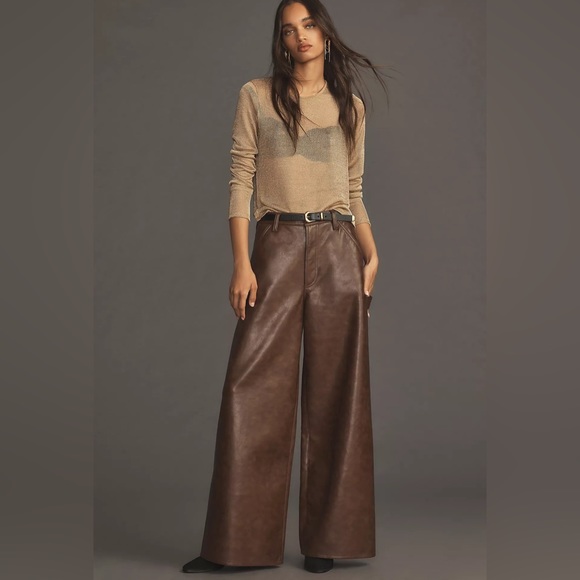 Agolde Pants - NWT AGOLDE Dale Leather Trouser Jeans